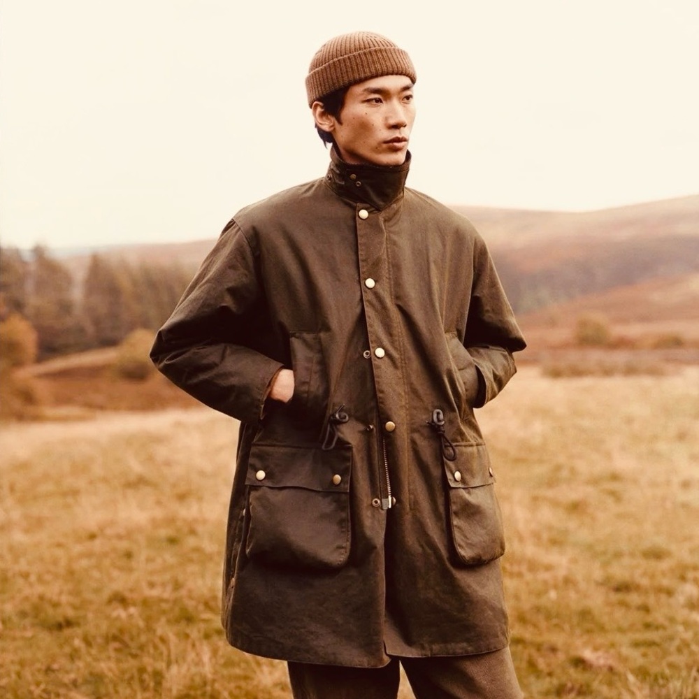 NWT Barbour Mosley Beanie Hat In Cinnamon Brown, One Size